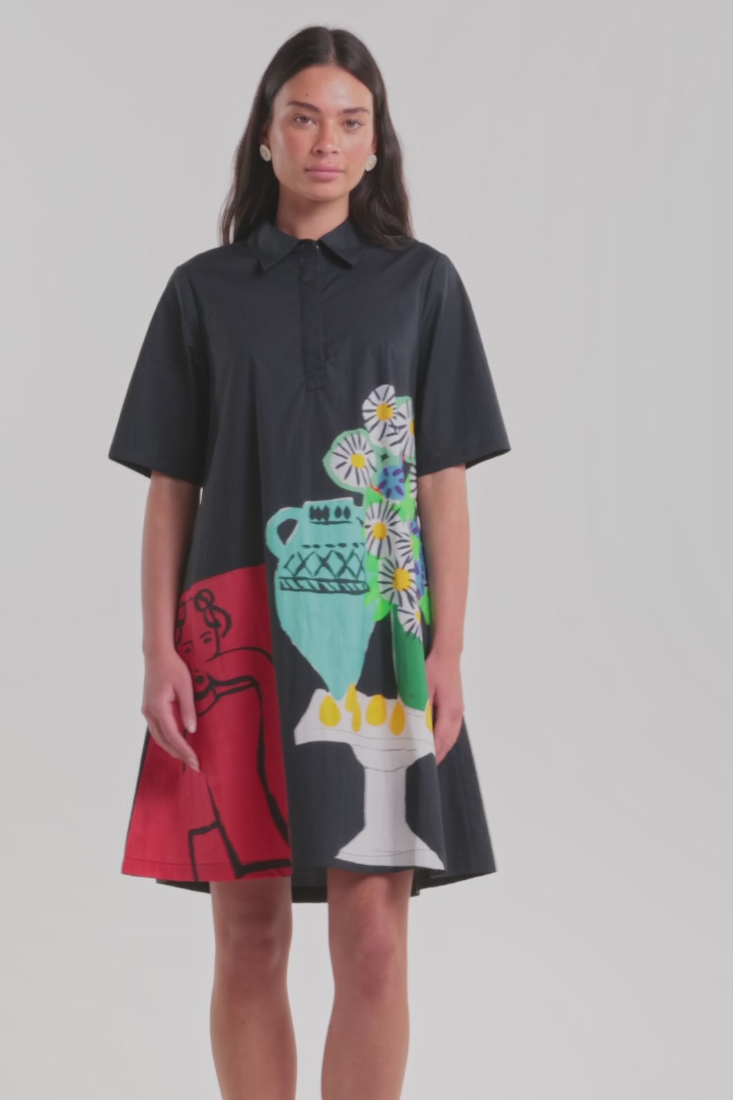 Gorman - Daisies Cotton Shirt Dress - print