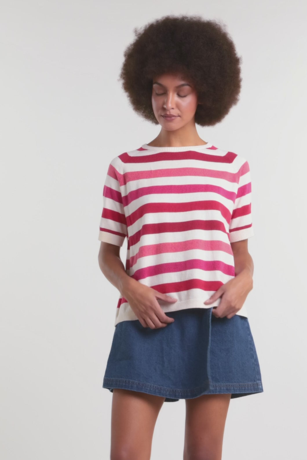Gorman - Mirage Stripe Knit Top - pink