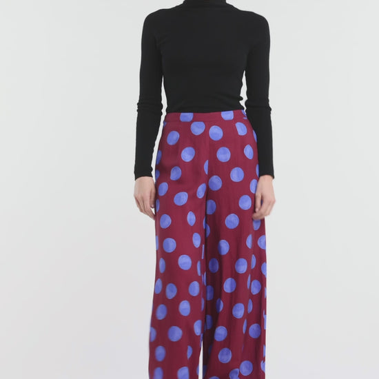 Gorman - On The Dot Wide Pants - wine