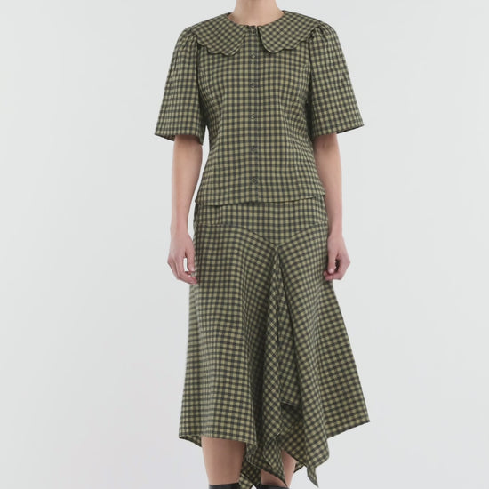 Gorman - Rachele Check Seersucker Skirt - check