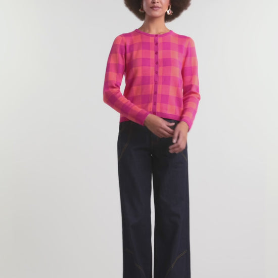 Gorman - Petal Patch Check Cardi - check
