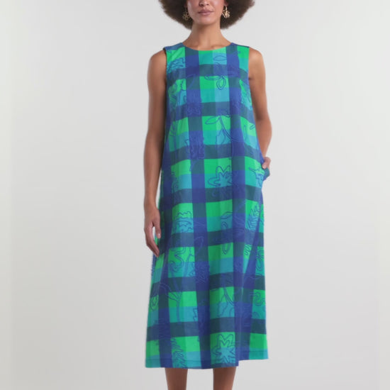 Gorman - Petal Patch Check Midi Dress - check