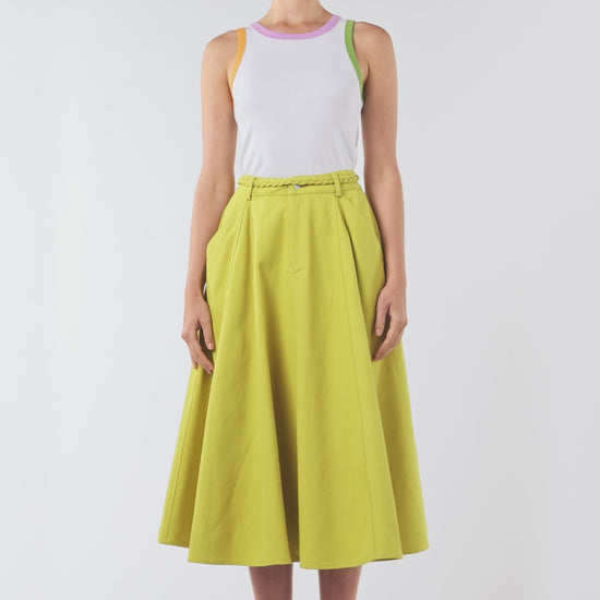 Gorman - Olive Garden Denim Skirt - olive