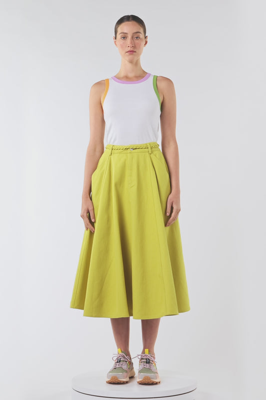 Gorman - Olive Garden Denim Skirt - olive