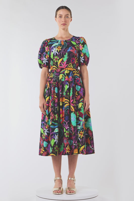 Gorman - Papaya Palm Tiered Dress - print