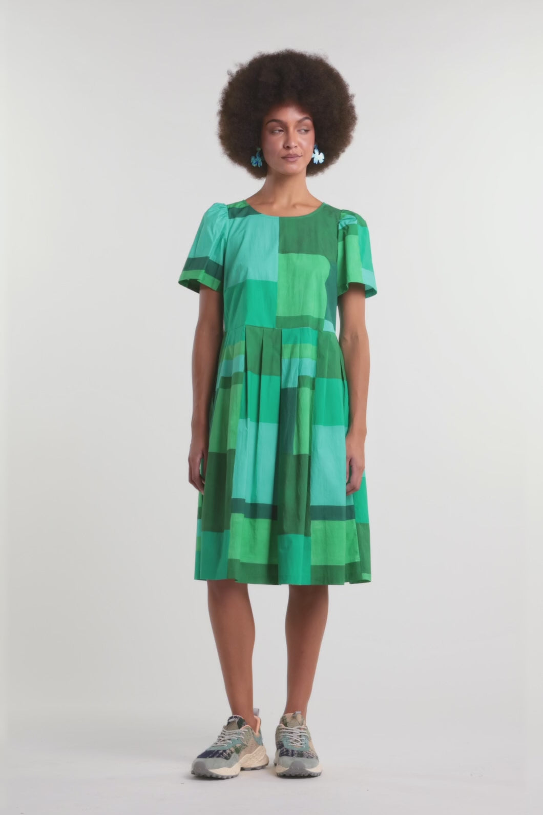 Gorman - Petal Patch Check Sadie Dress - print
