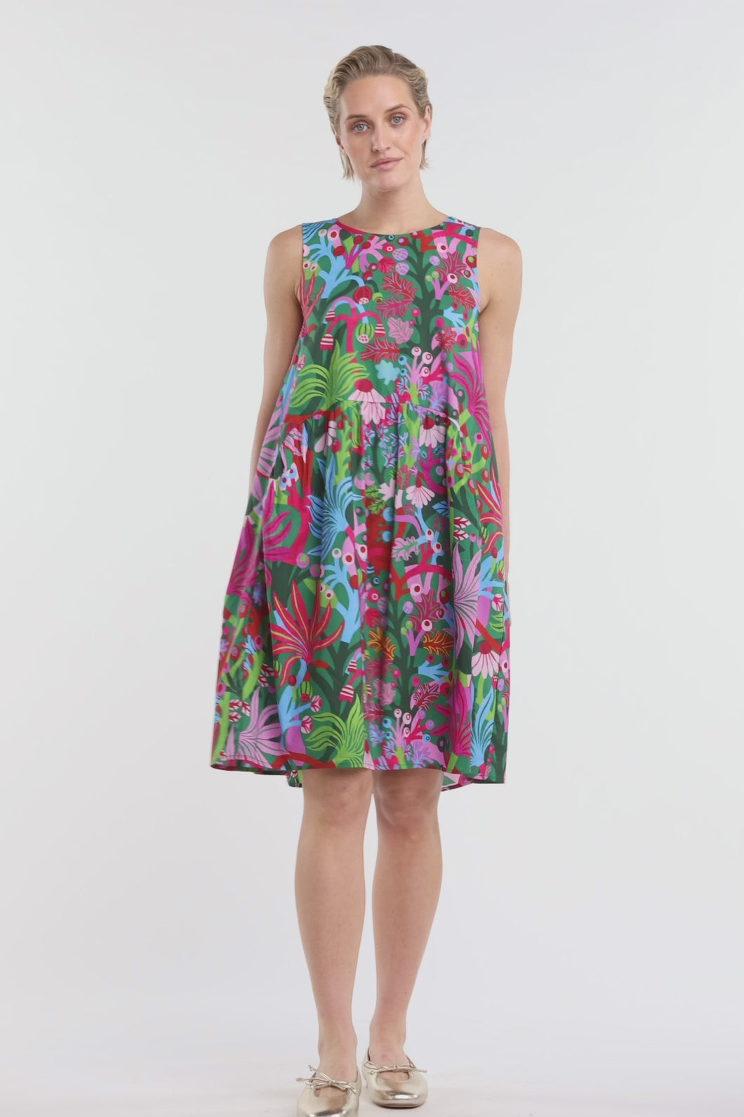 Gorman - Wild Garden Dahlia Dress - print