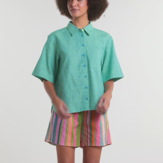 Gorman - Raw Coast Oversized Shirt - turquoise