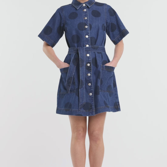 Gorman - On The Dot Denim Dress - denim