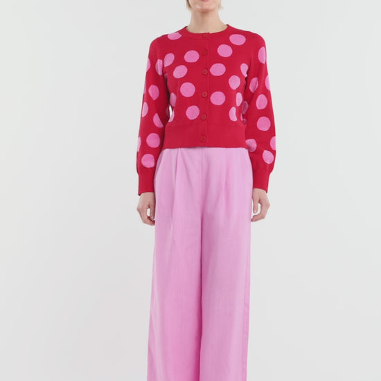 Gorman - On The Dot Knit Cardigan - red
