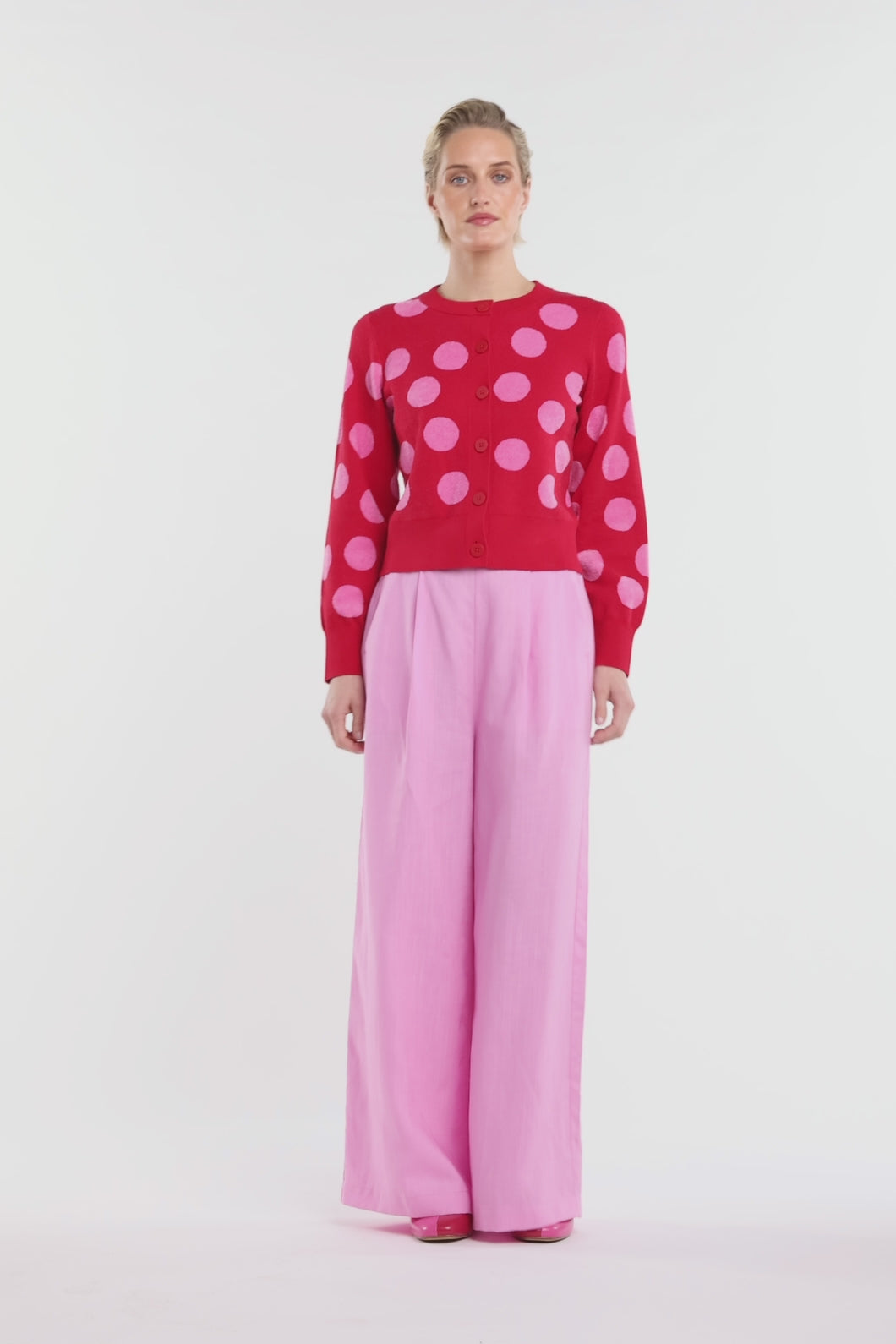 Gorman - On The Dot Knit Cardigan - red
