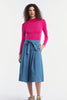 Gorman - Daphne Seersucker Denim Skort - mid-blue