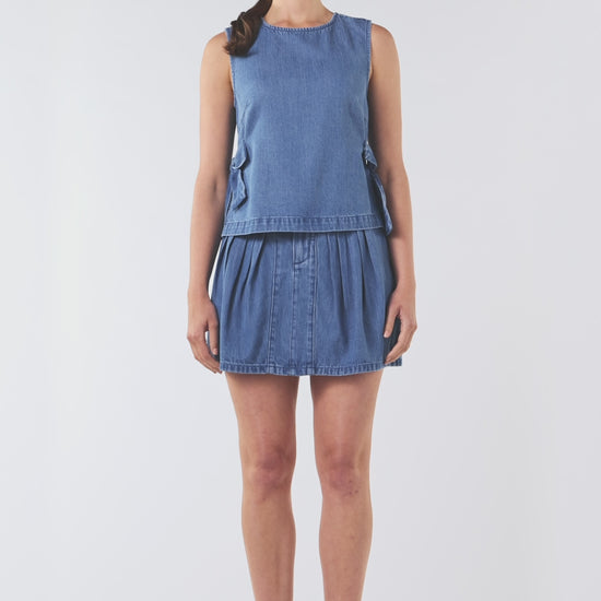 Gorman - Bowtiful Denim Tank - mid-blue