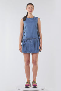 Gorman - Bowtiful Denim Tank - mid-blue