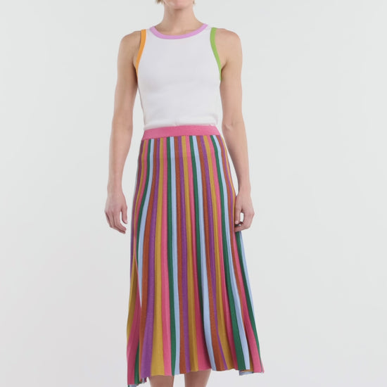Gorman - Racing Stripe Knit Skirt - multi
