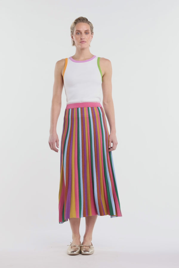 Gorman - Racing Stripe Knit Skirt - multi