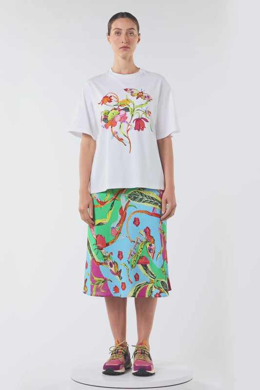 Gorman - Elara Placement Relaxed Tee - white