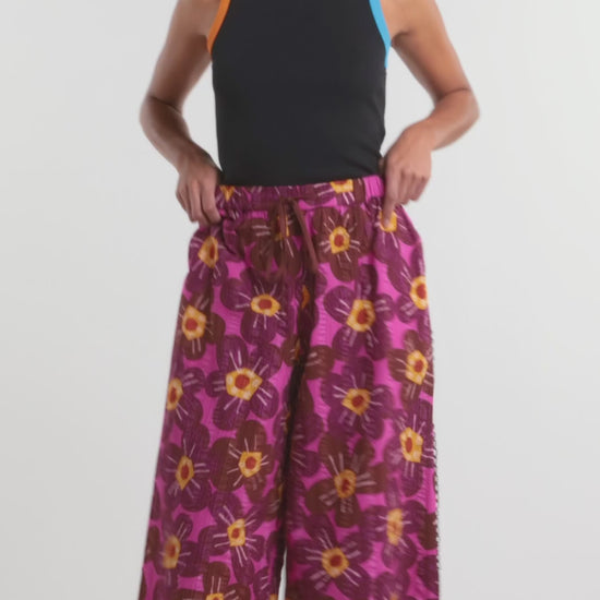 Gorman - Flowerful Seersucker Pant - print