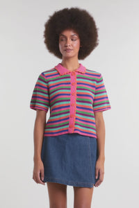 Gorman - Study In Stripes Knit Polo Top - stripe