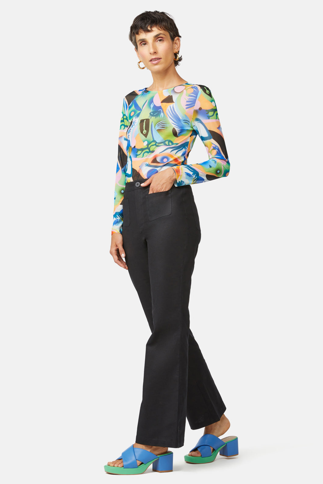 Gorman - Jackie Flare Pant - black