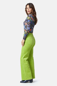 Gorman - Cord Flare Pant - lime