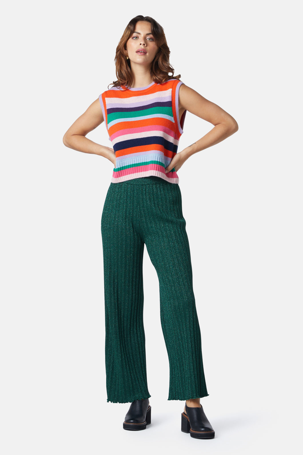 Gorman - Dazzle Knit Pant - dark-green
