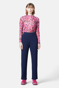 Gorman - Pleat Knit Pant - navy