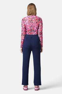 Gorman - Pleat Knit Pant - navy