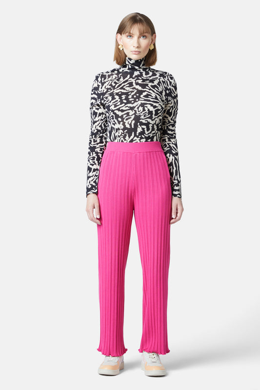 Gorman - Pleat Knit Pant - pink