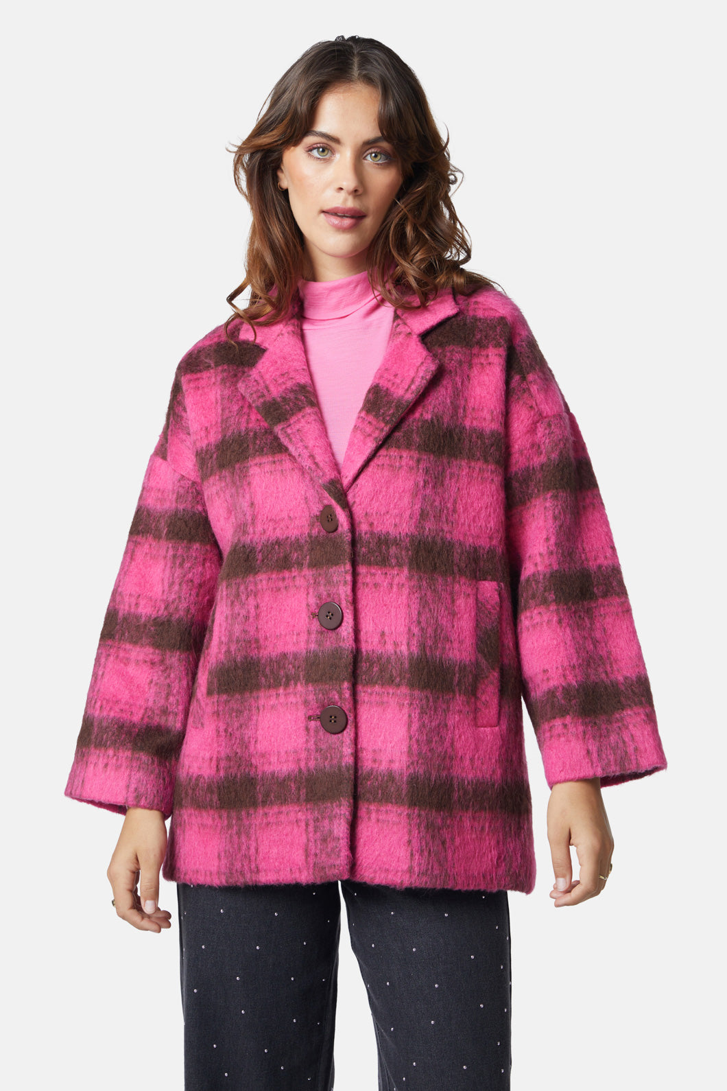 H&m deals check coat