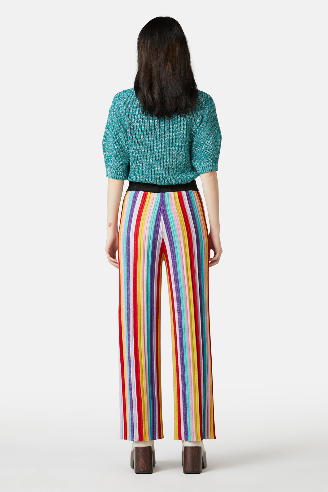 Gorman - Rainbow Lurex Knit Pant - stripe