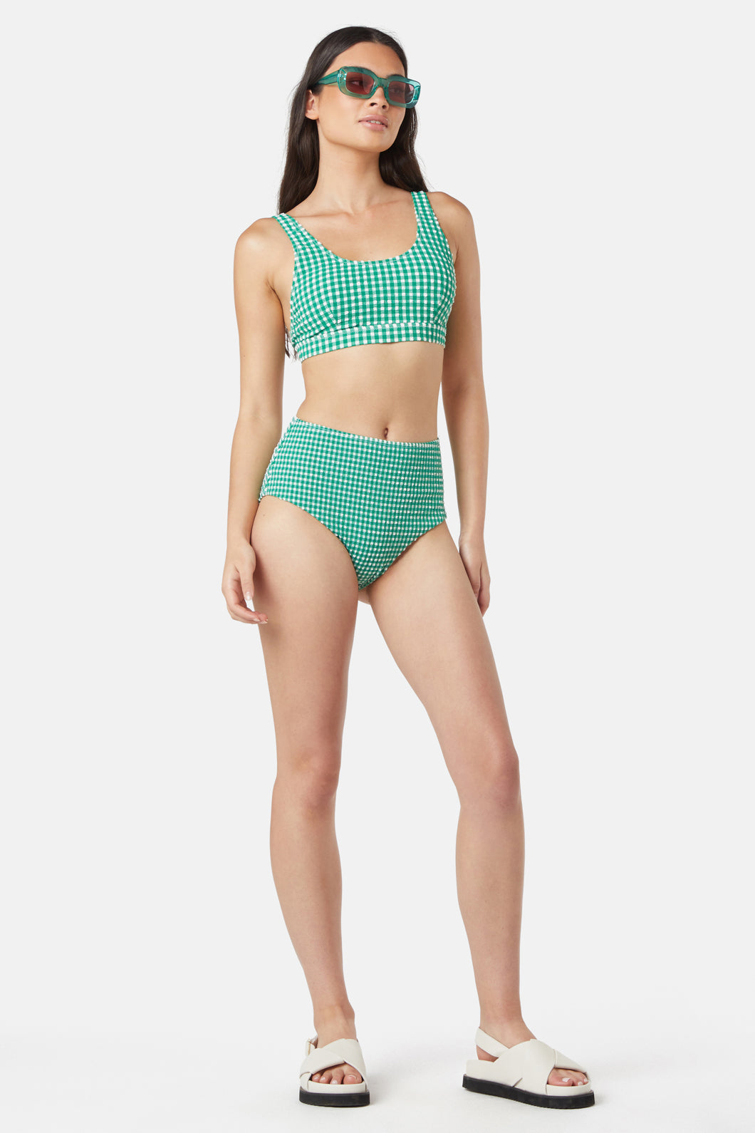Gorman - Gingham Bikini Bottom - green