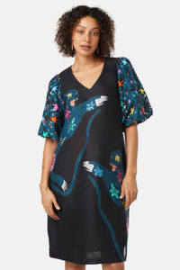 Gorman - Star Panther Embroidered Dress - print