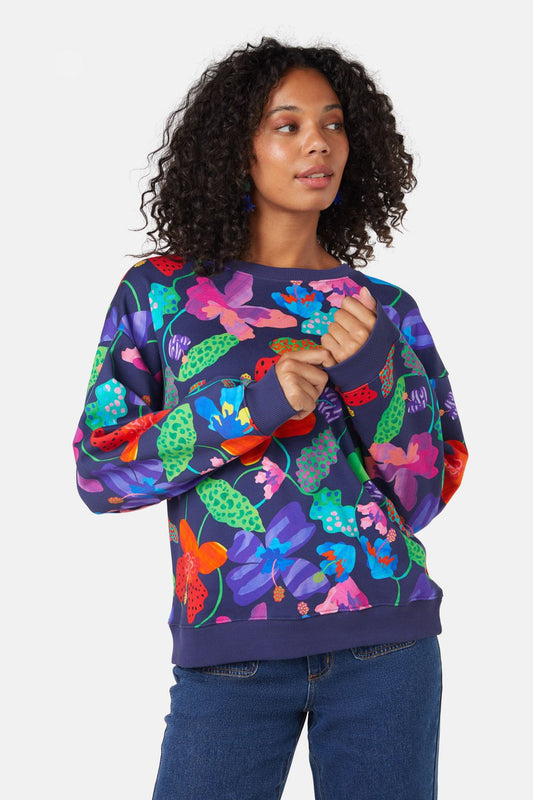 Gorman - Trippy Flowers Sweater - print