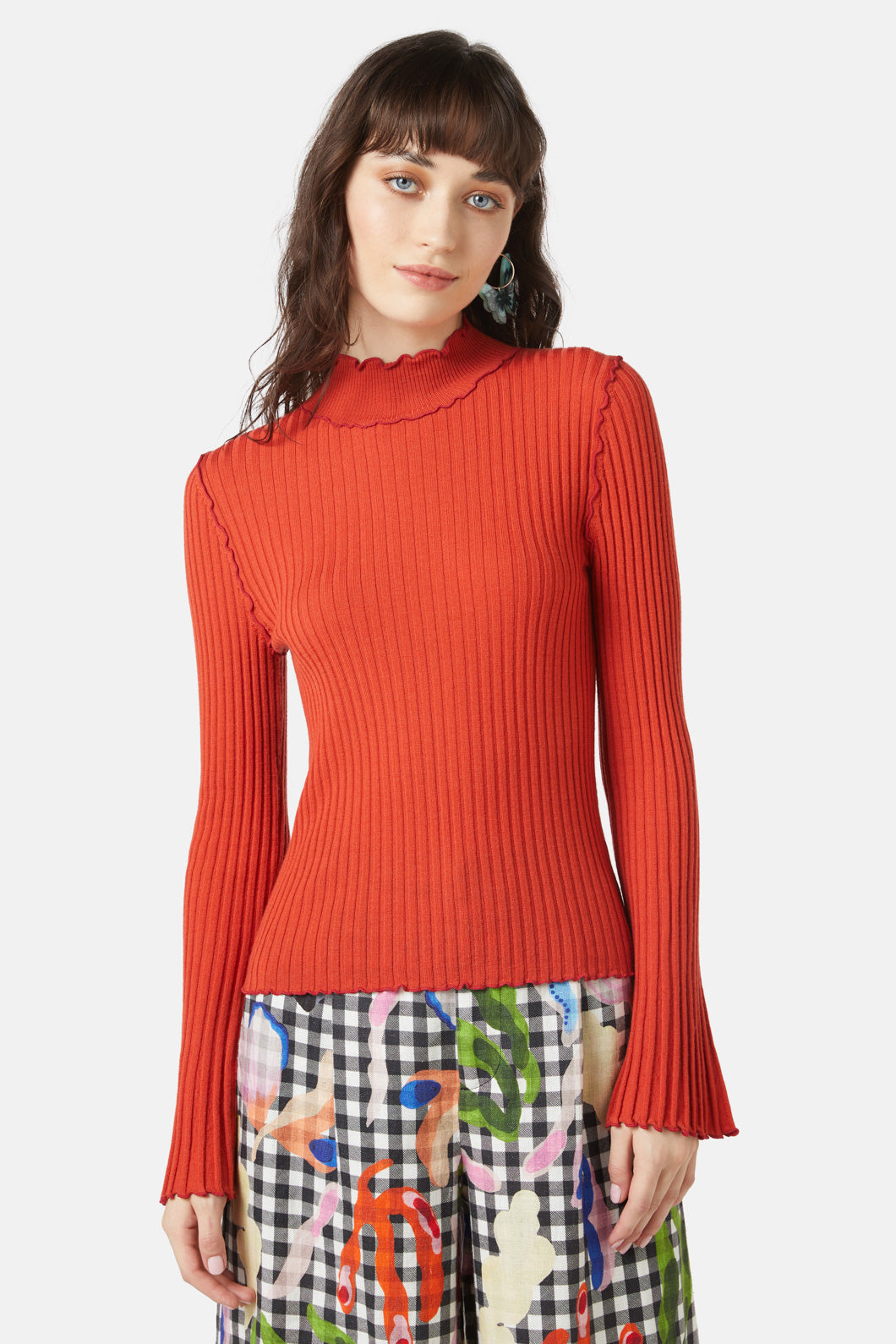Gorman - Oak Leaf Knit Top - rust
