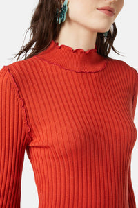 Gorman - Oak Leaf Knit Top - rust