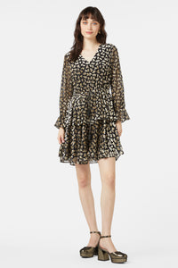 Gorman - Champaign Bubbles Devore Dress - gold