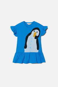 Gorman - Penguin Baby Dress - blue